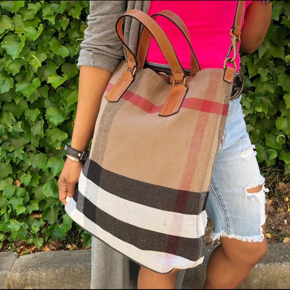 Burberry Megacheck Canvas Messenger Bag